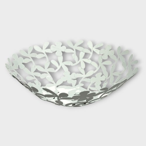 Chalk Floral Bowl 26cm (White)