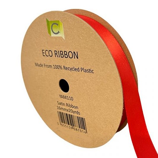 Ribbon ECO Satin Red - 16mm