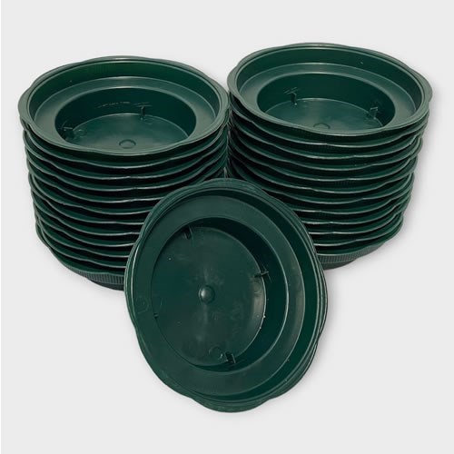 Plastic Junior Saucers Green