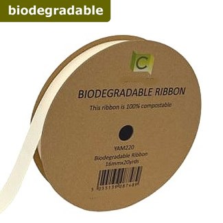 Ribbon Biodegradable Ivory - 16mm