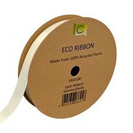 Ribbon ECO Satin Ivory - 16mm