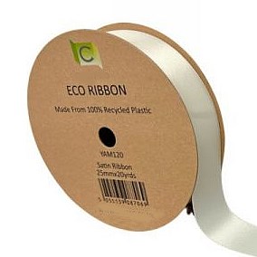 Ribbon ECO Satin Ivory - 25mm