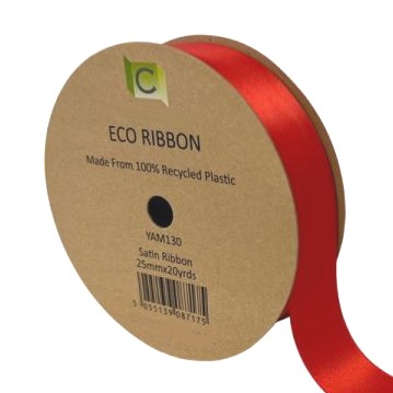 Ribbon ECO Satin Red - 25mm