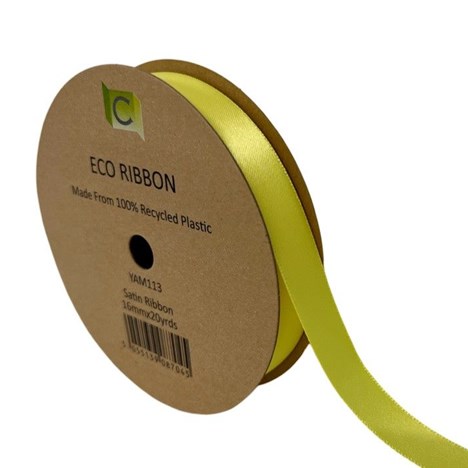 Ribbon ECO Satin Yellow - 16mm