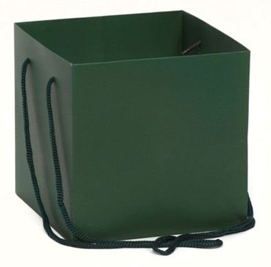 Hand Tied Gift Bag - D Green 17x17cm