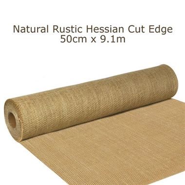 Ribbon Hessian Rustic Roll 50cm x 9.1m