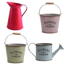 Zinc Coloured Jugs & Buckets