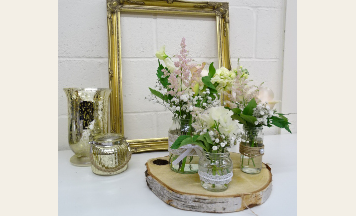 How To Make Wedding Jam Jar Arrangements Wholesale Flowers Uk Direct