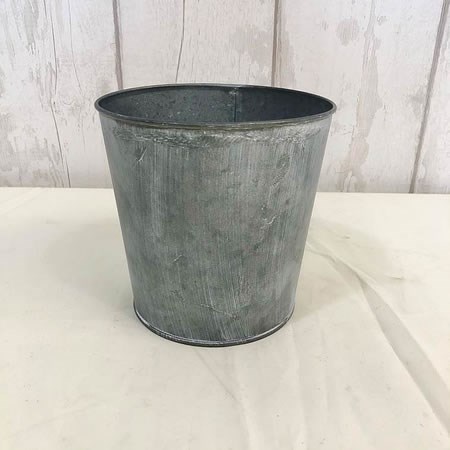 Antique Zinc Pot with Whitewash 15cm