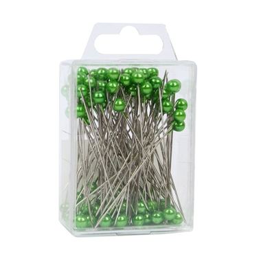 Pearl Headed Pins Green 6cm | Florist Supplies | Triangle Nursery