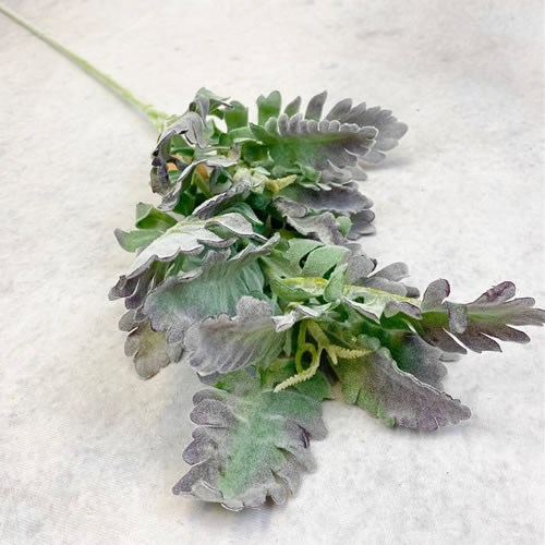 Artificial Faux Dusty Miller Spray Variegated
