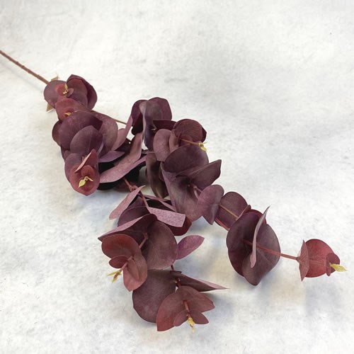 Artificial Faux Eucalyptus Premium Spray Red