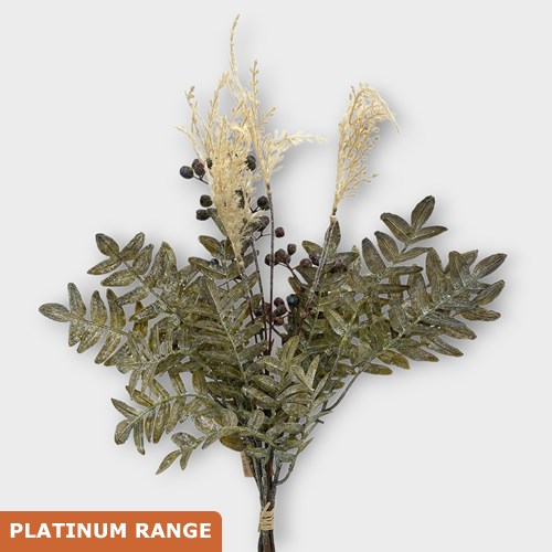 Artificial Faux Foliage & Berry Bundle (Green)