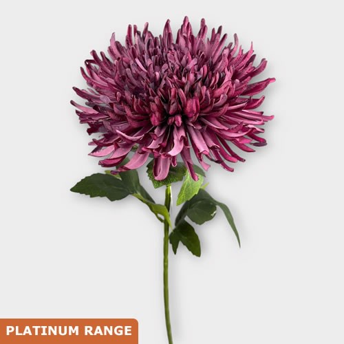 Artificial Faux Fuji Chrysanth Bloom - Magenta