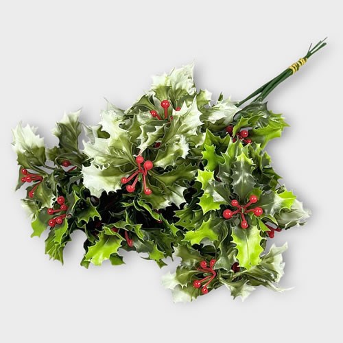 Artificial Faux Holly Sprays Mixed