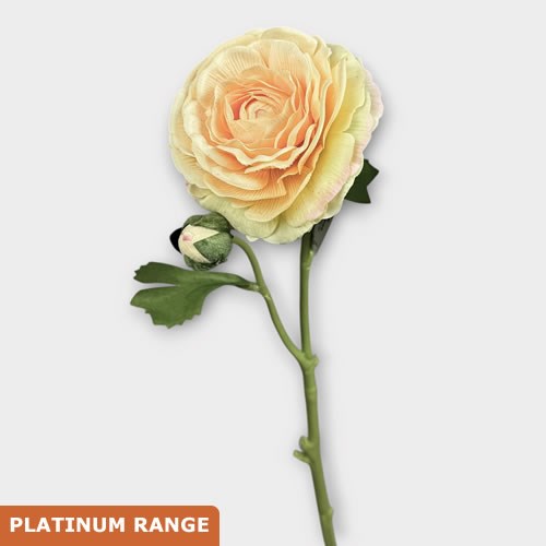 Artificial Faux Ranunculus Spray - Apricot