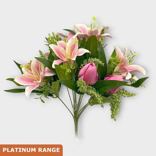 Artificial Faux Tigerlily & Tulip Bunch