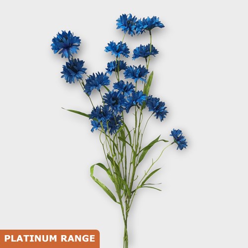 Artificial Faux Wild Cornflowers Blue x 3 