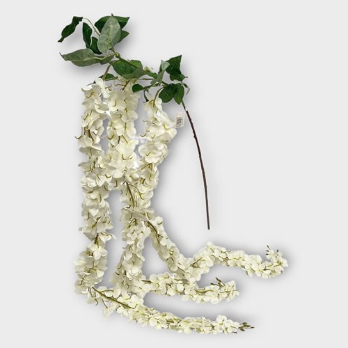 Artificial Faux Wisteria Cream