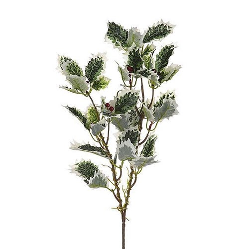 Artificial Faux Holly Spray (Variegated)