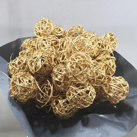 BRUNCH BALL STEMS - ANTIQUE GOLD GLITTER