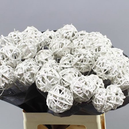 BRUNCH BALL STEMS - PEARL WHITE GLITTER