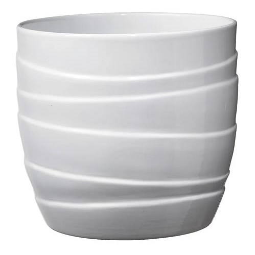 Barletta Ceramic Pot (Shiny White) *Only two left*
