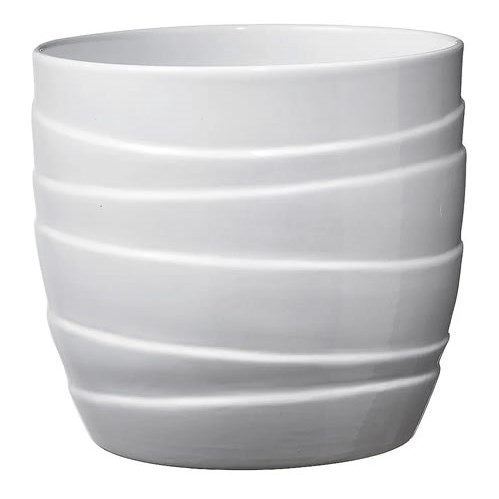 Barletta Ceramic Pot (Shiny White) 