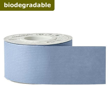 Biodegradable Paper Ribbon Blue 50mm | Wholesale Florist Supplies UK