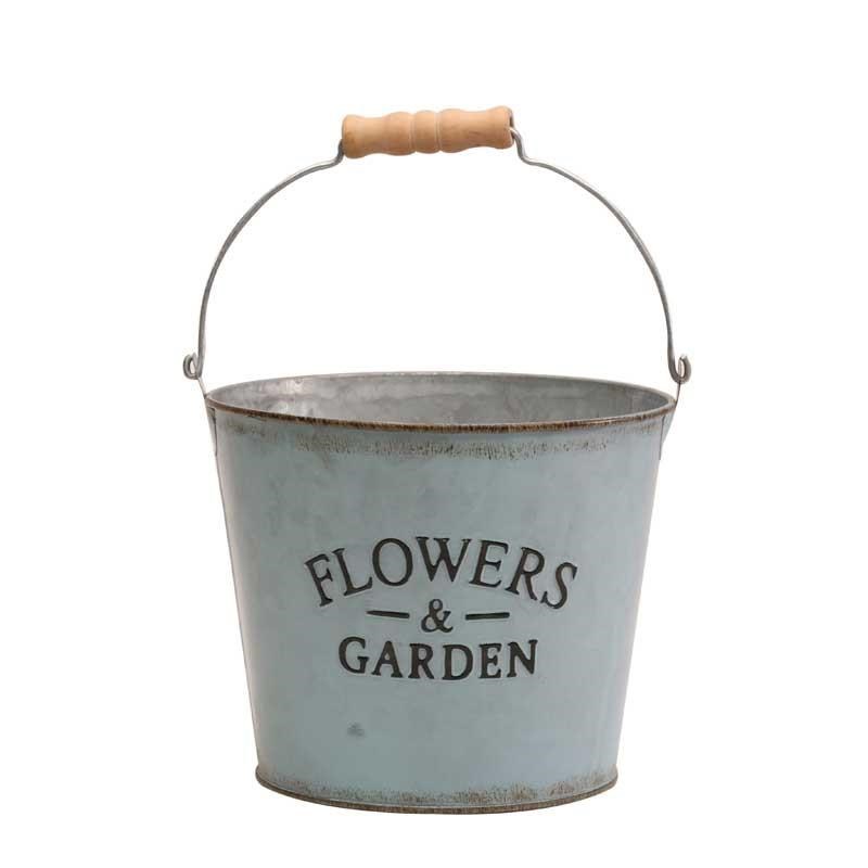 Zinc Bucket Blue - Medium