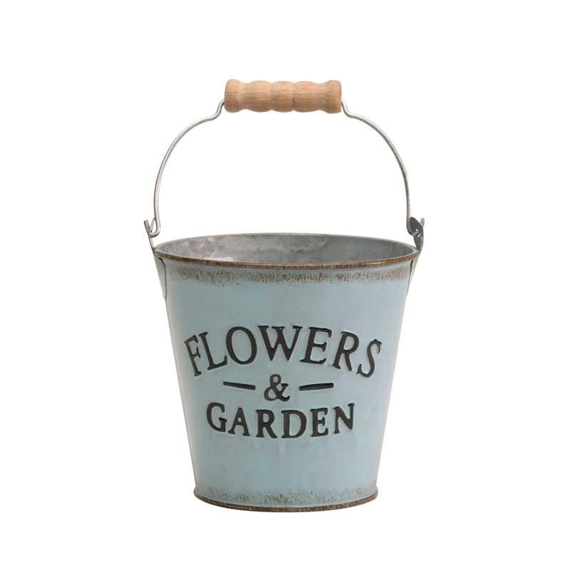 Zinc Bucket Blue - Small