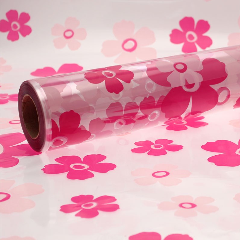 Cellophane Roll - Hot Pink Fleur