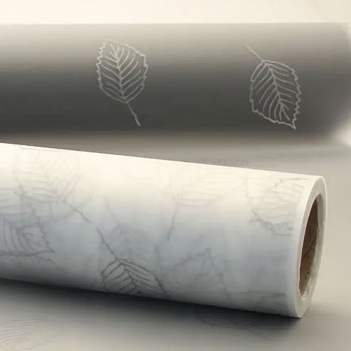 Cellophane Roll - Frosted Silver Leaf