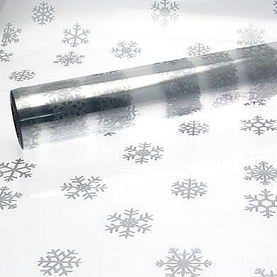 Cellophane Roll Silver Snowflakes 80x1000cm | Florist Supplies UK ...