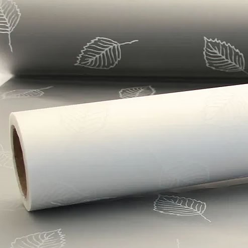 Cellophane Roll - Fosted White Leaf