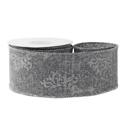 Ribbon Grey with Silver Pattern