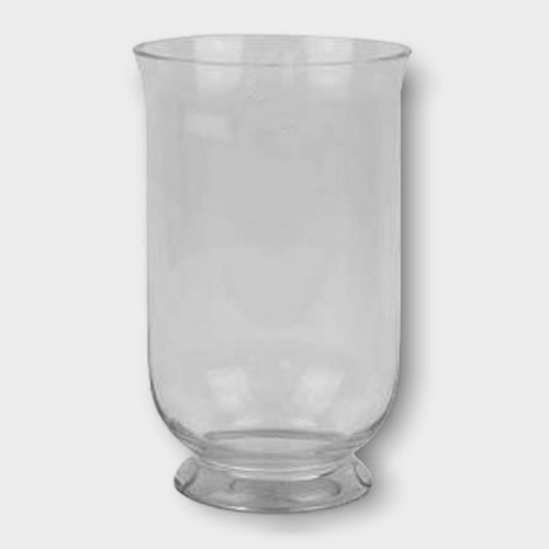 Glass Hurricane Vase 27x17cm Glassware Home Decor Wholesale Florist