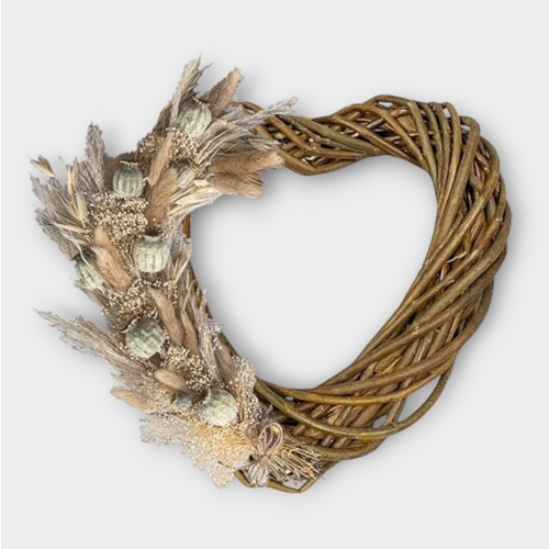 DIY Dried Flower Natural Willow Heart Kit (Makes 3)