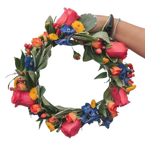 DIY Fresh Flower Crown Kit - Colourful (makes 2)