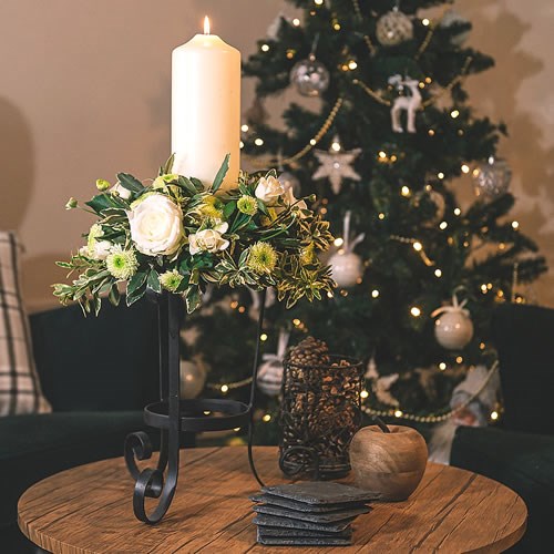 DIY White & Green Candle Arrangement Kit (on Stand)