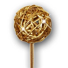 Decorative Gold Wicker Ball Picks Wholesale Florist Supplies Uk