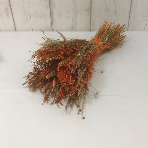 Dried Flower Sheaf Bouquet Orange Large Dried & Preserved Flowers
