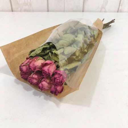 Dried Rose Bunch - Purple/Lilac