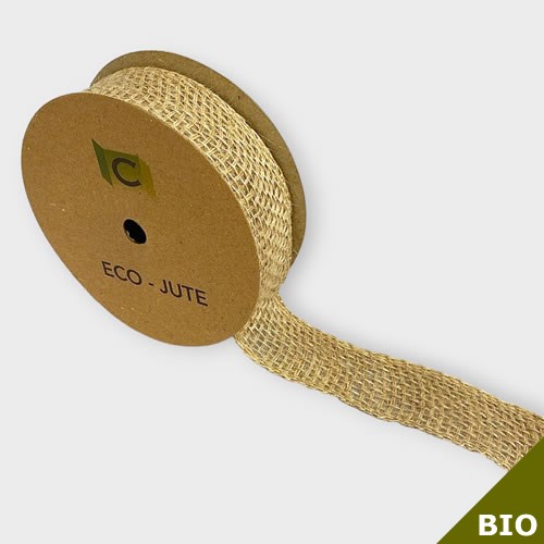 ECO Jute Natural Floristry Ribbon 38mm 100 Biodegradable & Recycable