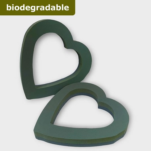 Floral Foam Heart Single Open 18" (Bio Foam)