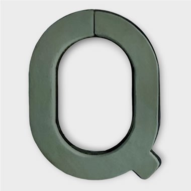 Floral Foam Letter Q (Plastic Backed)