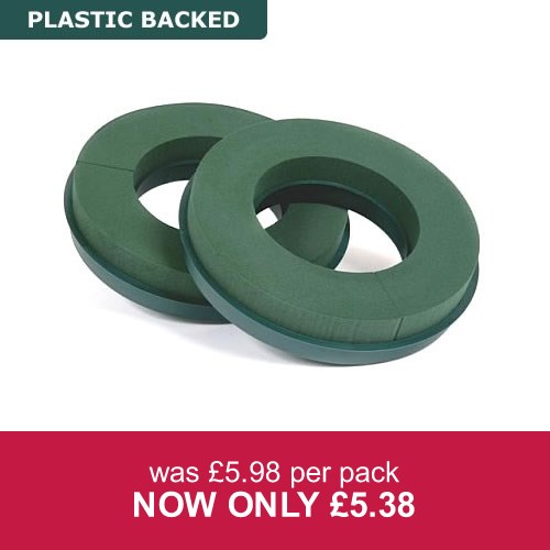 Floral Foam Ring 12" Plastic Backed Wholesale Flowers & Florist Supplies UK