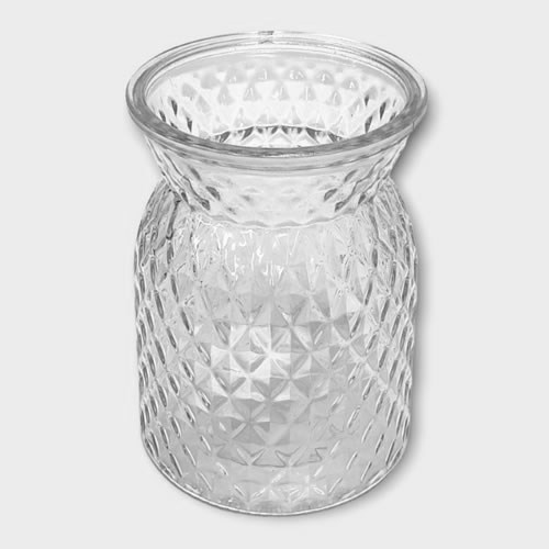 Glass Hand Tied Emily Vase 15cm (Clear)