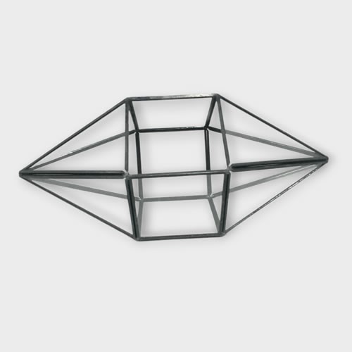 Glass Terrarium Black Torpedo 28cm Glassware Home Decor Wholesale