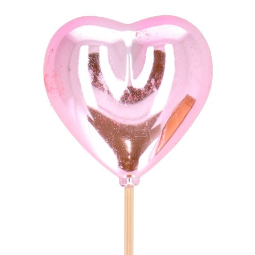 HEART PICKS - METALLIC PINK